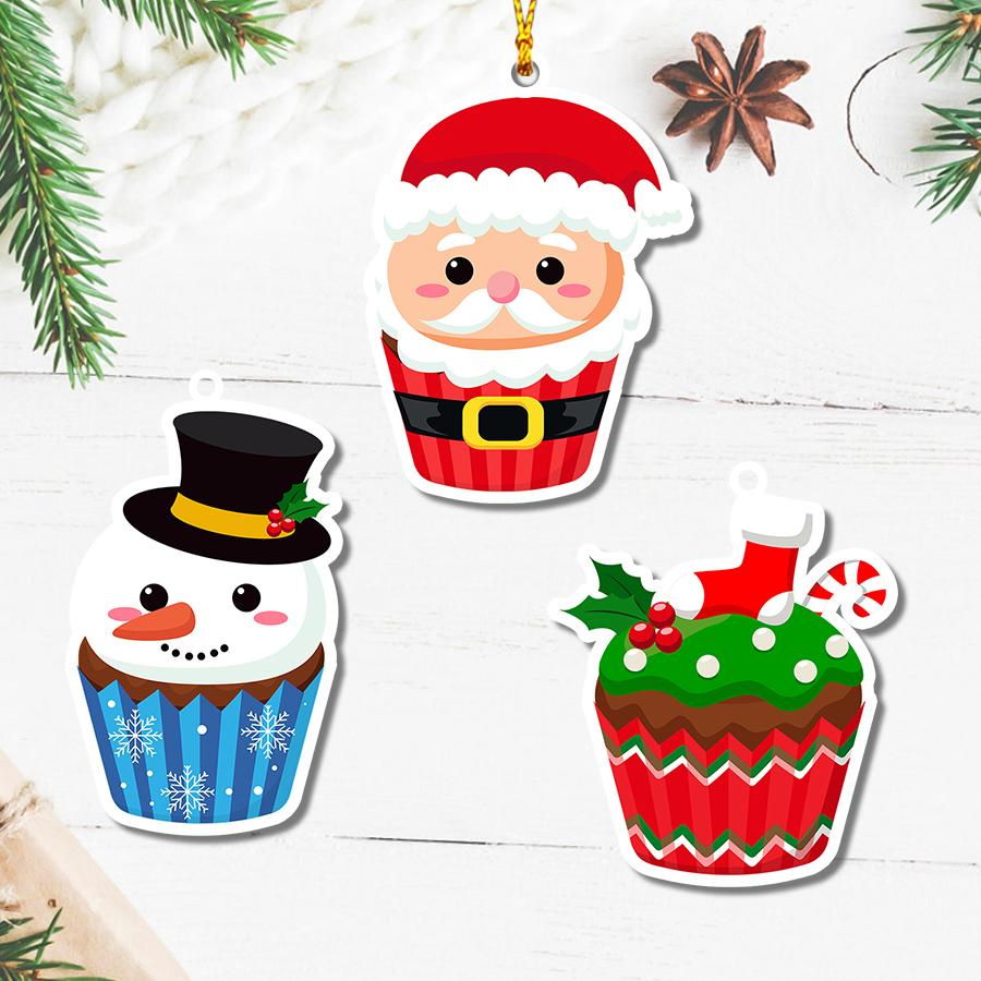 Christmas Cupcakes Personalizedwitch Christmas Ornaments