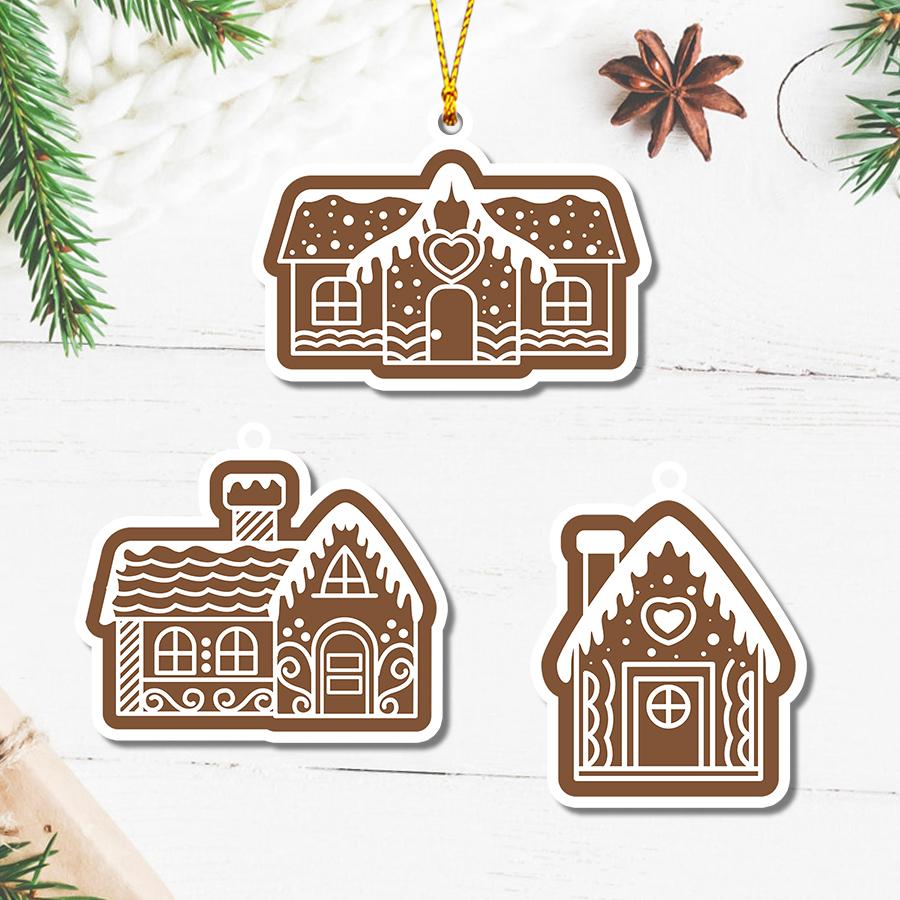 Gingerbread House Christmas Personalizedwitch Christmas Ornaments
