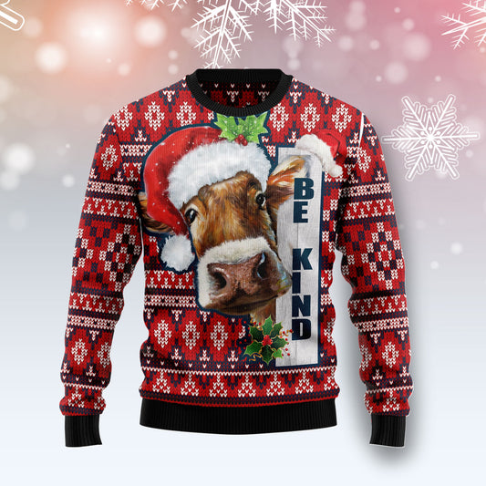 Cow Be Kind D1211 Ugly Christmas Sweater