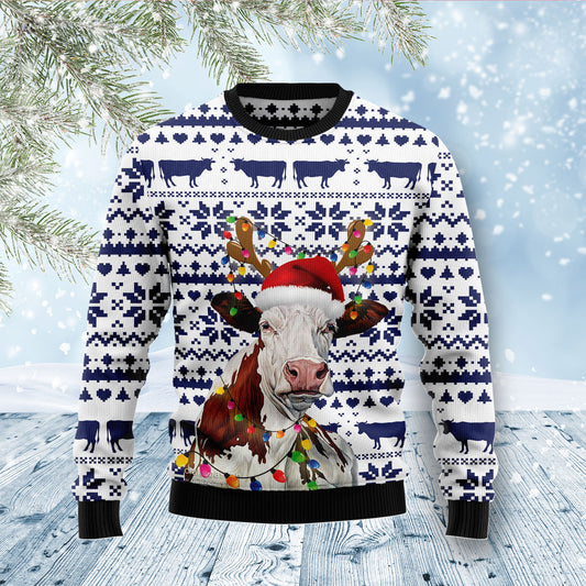 Cow Christmas Reunion D1011 Ugly Christmas Sweater