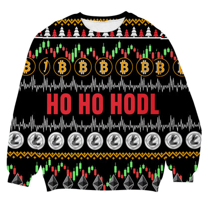 Ho Ho Hodl Crypto Currency Personalizedwitch Christmas Sweater