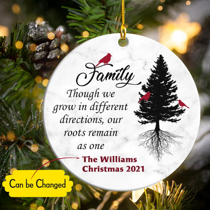 Custom Family Name Our Roots Remain As One Family Christmas 2021 Personalizedwitch Personalized Ornament