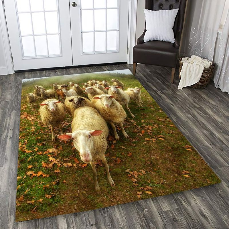 Cute Sheep Farm - Rectangle Rug