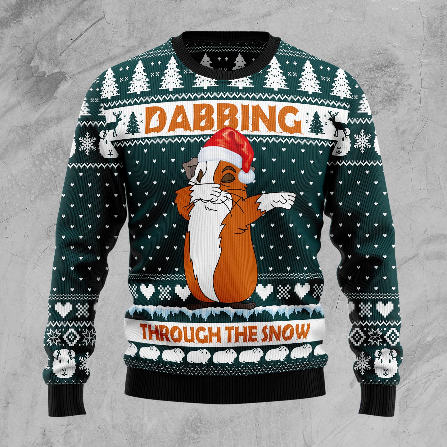 Dabbing Through The Snow Guinea Pig TG51027 Ugly Christmas Sweater