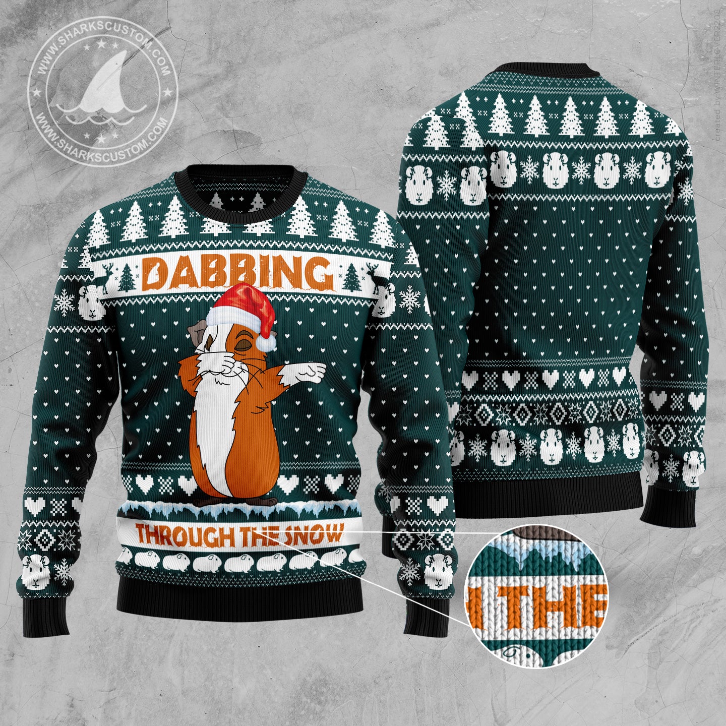 Dabbing Through The Snow Guinea Pig TG51027 Ugly Christmas Sweater