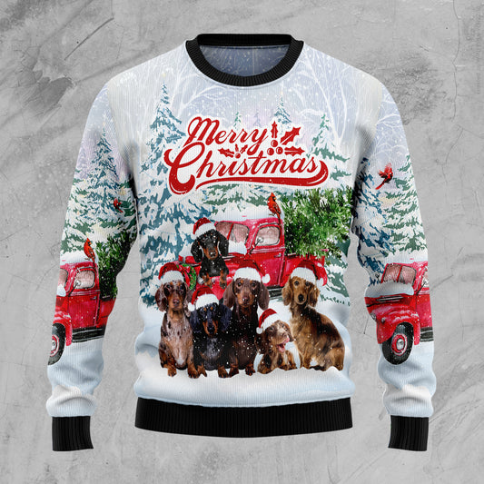 Dachshund Merry Christmas TG5115 Ugly Christmas Sweater