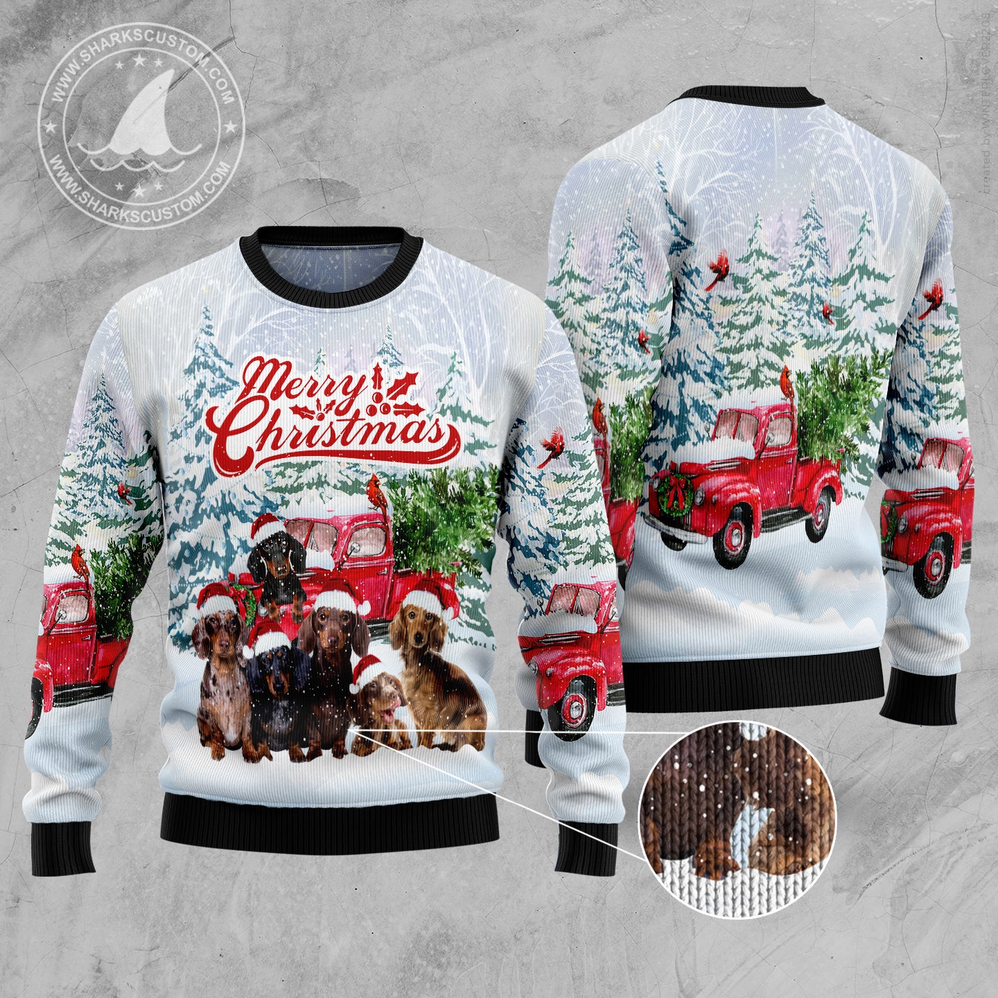Dachshund Merry Christmas TG5115 Ugly Christmas Sweater