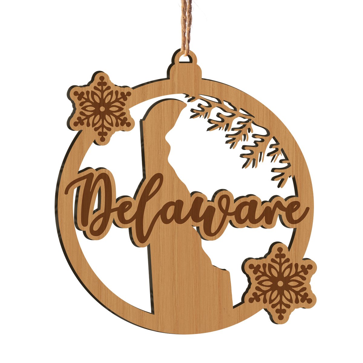 50 US States Personalizedwitch Christmas Printed Wood Ornament