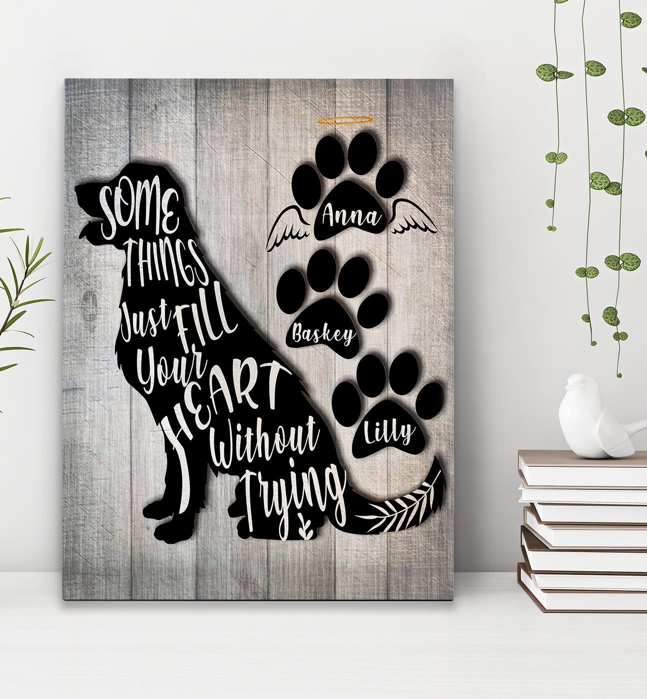 Dogs Fill Your Heart - Personalized gifts family friend memorial gift dog lover gift canvas