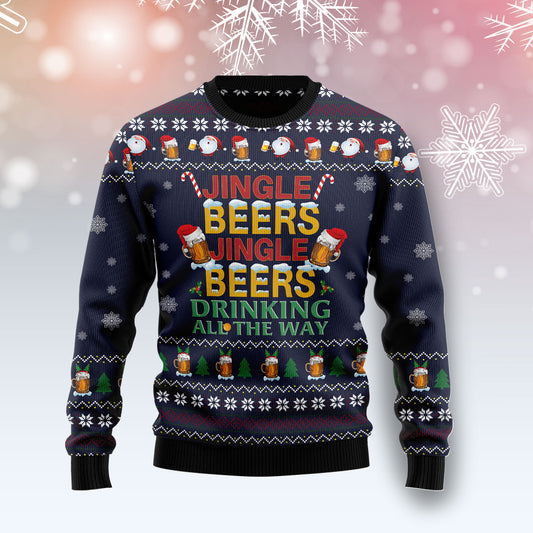 Drinking Beer All The Way TG51020 - Ugly Christmas Sweater