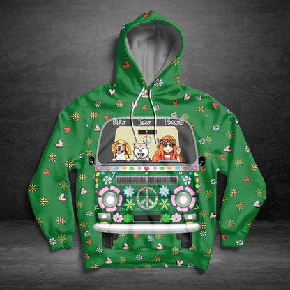 Dog Hippie Car Custom All Over Print Hoodie