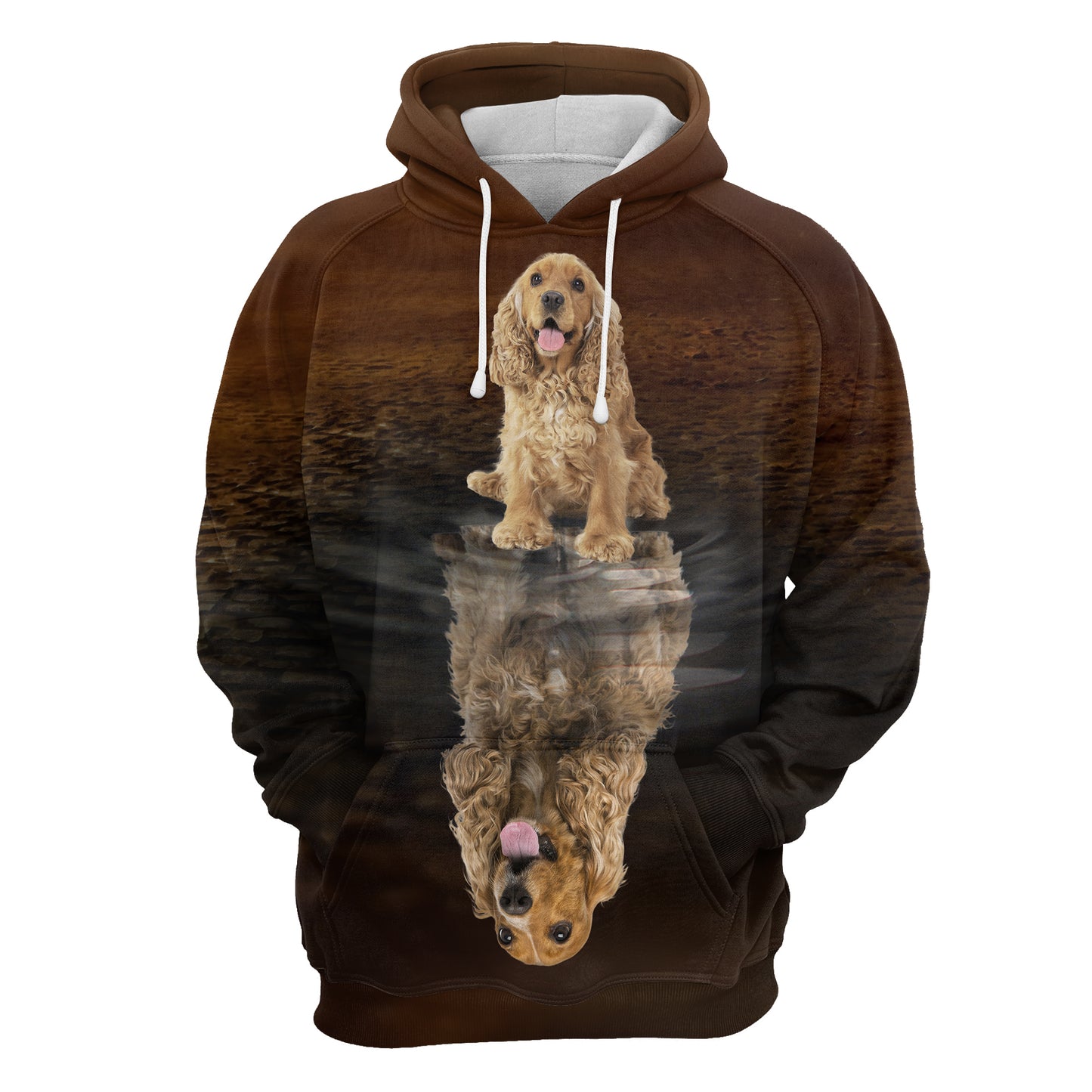 Cute English Cocker Spaniel Reflection H22417 - All Over Print Unisex Hoodie