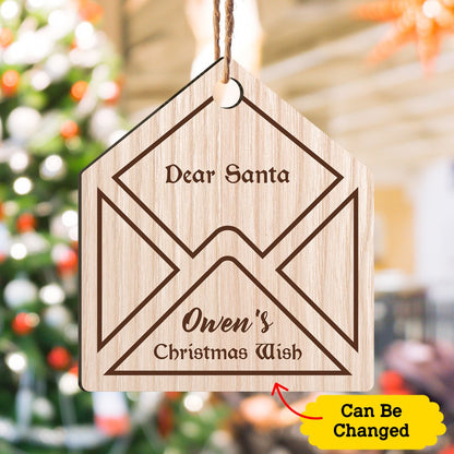 Christmas Wish Envelope Personalizedwitch Personalized Layered Wood Ornament