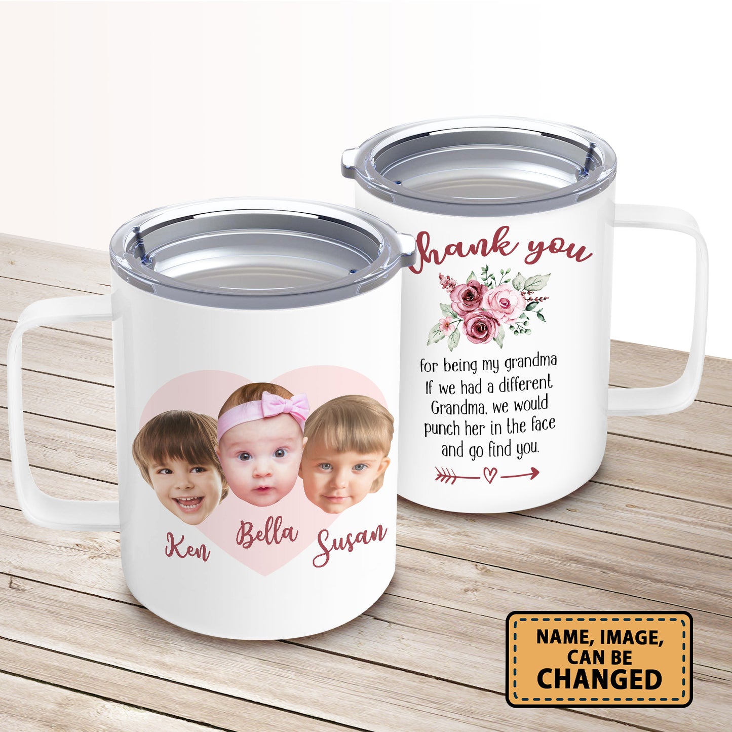 Personalized Funny Grandma Coffee Mug Custom Face Thank You for Being Our Grandmother If We Had A Different Grandma We Would Punch Them Gift For Grandma, New Grandma