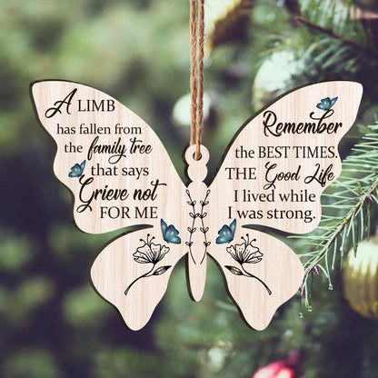 Family A Limp Has Fallen Personalizedwitch Printed Wood Christmas Memorial Ornament