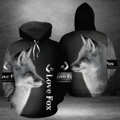 Love 3D Fox G51027 - All Over Print Unisex Hoodie