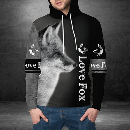 Love 3D Fox G51027 - All Over Print Unisex Hoodie