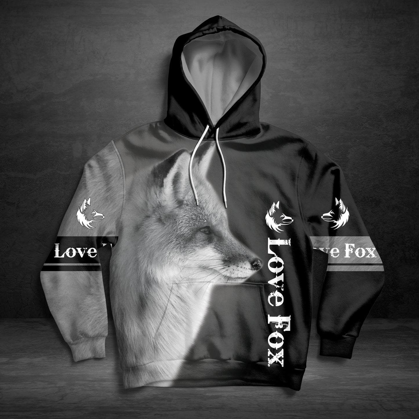 Love 3D Fox G51027 - All Over Print Unisex Hoodie