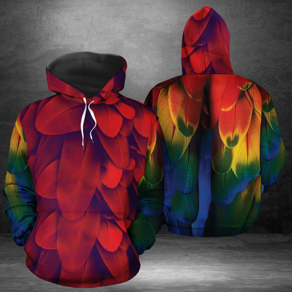 3D Parrot G5121 unisex womens & mens, couples matching, friends, parrot lover, funny family sublimation 3D hoodie christmas holiday gifts (plus size available)