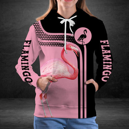Awesome Flamingo G5121 unisex womens & mens, couples matching, friends, flamingo lover, funny family sublimation 3D hoodie christmas holiday gifts (plus size available)