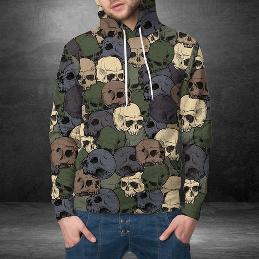 Awesome Skull Camouflage G5123 unisex womens & mens, couples matching, friends, skull lover, camo lover, funny family sublimation 3D hoodie christmas holiday gifts (plus size available)