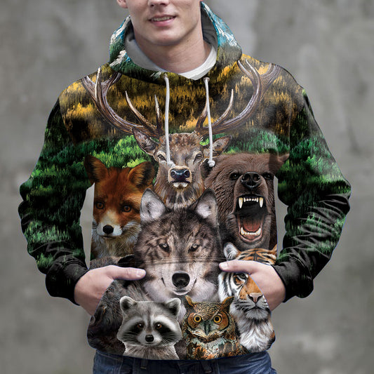 Awesome Wild Animals G51113 - All Over Print Unisex Hoodie