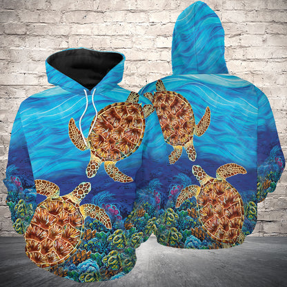 Beautiful Sea Turtle G5121 unisex womens & mens, couples matching, friends, turtle lover, funny family sublimation 3D hoodie christmas holiday gifts (plus size available)
