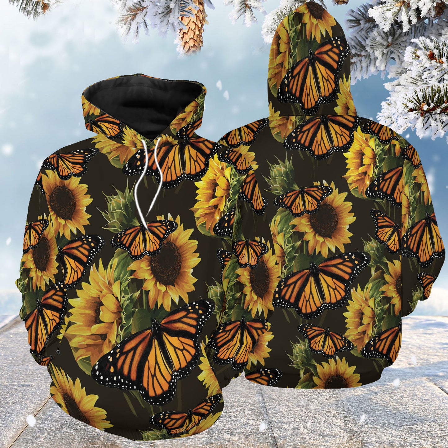 Butterfly Sunflower G51113 - All Over Print Unisex Hoodie