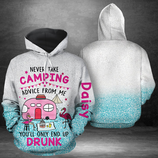 Camping Advice Flamingo G51119 - All Over Print Unisex Hoodie