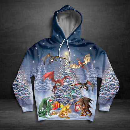 Christmas Dragon Reunion G5123 unisex womens & mens, couples matching, friends, dragon lover, funny family sublimation 3D hoodie christmas holiday gifts (plus size available)