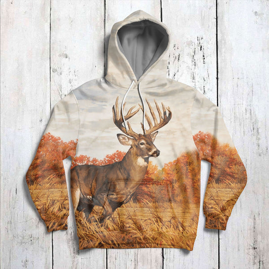Deer Art G51210 unisex womens & mens, couples matching, friends, deer lover, funny family sublimation 3D hoodie christmas holiday gifts (plus size available)