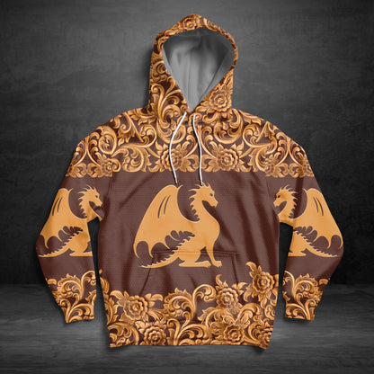 Dragon Carving Style G51124 unisex womens & mens, couples matching, friends, dragon lover, funny family sublimation 3D hoodie christmas holiday gifts (plus size available)