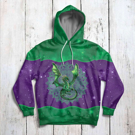 Dragon Galaxy Mandala G51124 unisex womens & mens, couples matching, friends, dragon lover, funny family sublimation 3D hoodie christmas holiday gifts (plus size available)