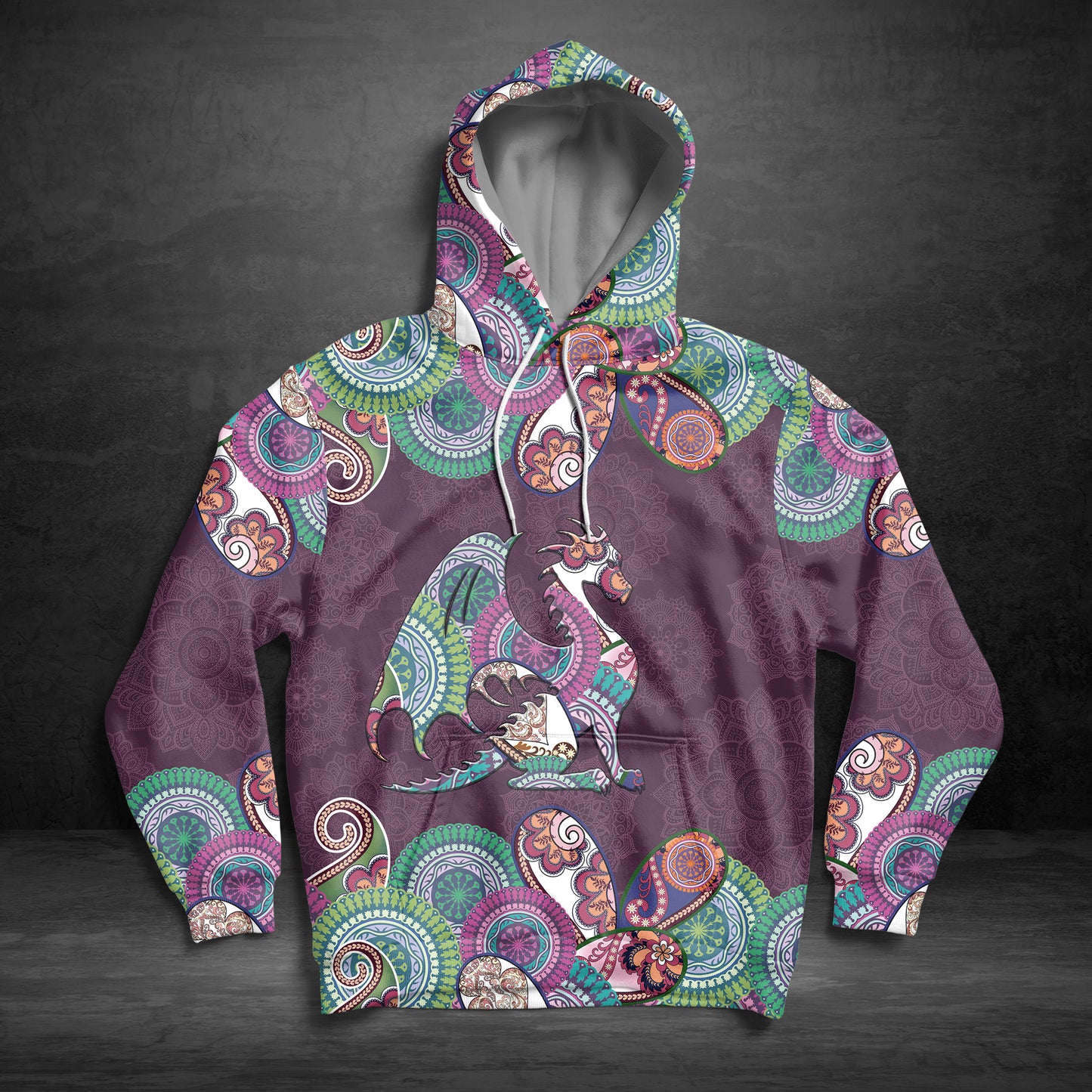 Dragon Mandala Psychedelic Pattern G5121 unisex womens & mens, couples matching, friends, dragon lover, funny family sublimation 3D hoodie christmas holiday gifts (plus size available)