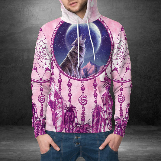 Dreamcatcher Wolf G5123 unisex womens & mens, couples matching, friends, wolf lover, funny family sublimation 3D hoodie christmas holiday gifts (plus size available)