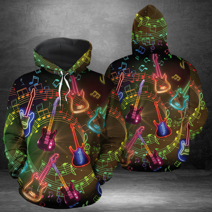 Guitar Neon Light G51216 - All Over Print Unisex Hoodie unisex womens & mens, couples matching, friends, guitar lover, funny family hoodie gifts (plus size available)