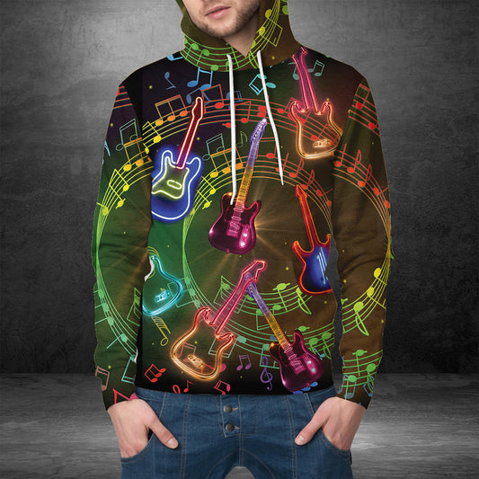 Guitar Neon Light G51216 - All Over Print Unisex Hoodie unisex womens & mens, couples matching, friends, guitar lover, funny family hoodie gifts (plus size available)