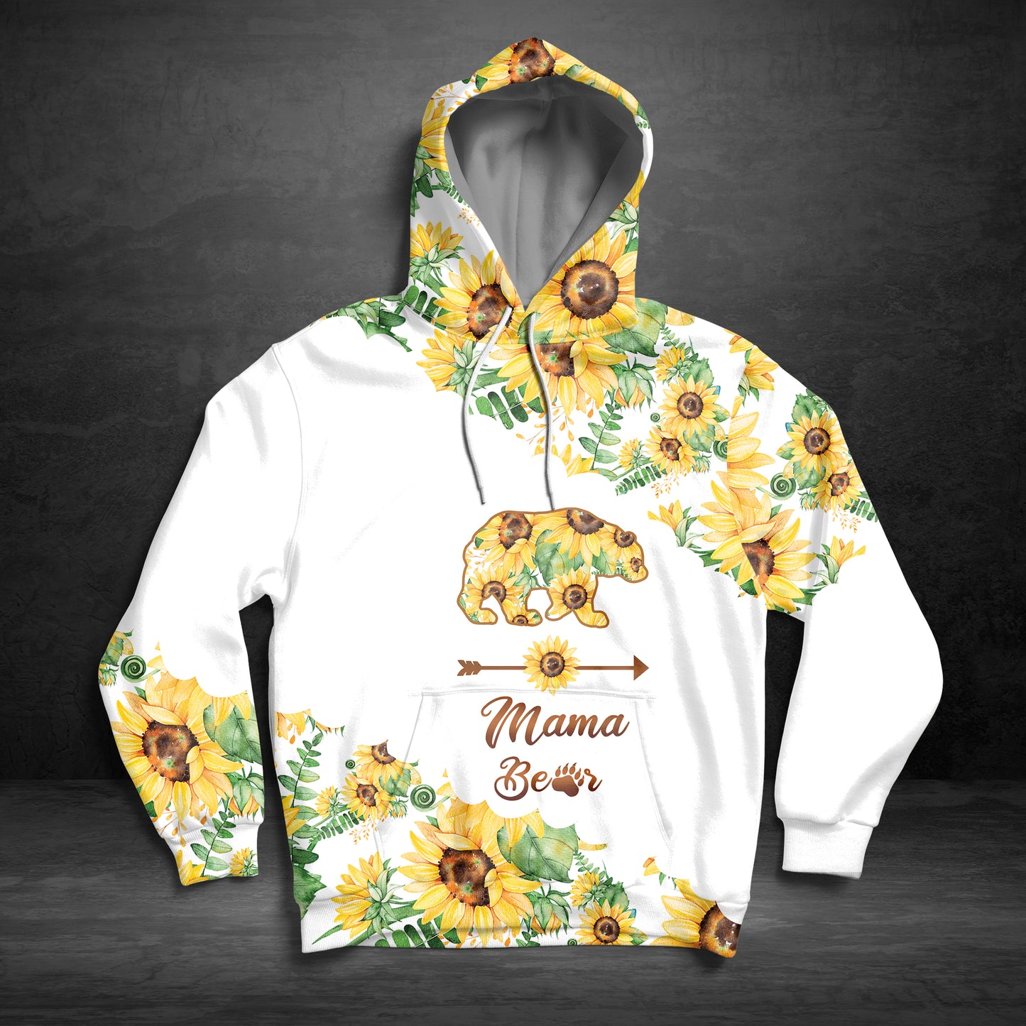 Mama Bear Sunflower G51130 unisex womens & mens, couples matching, friends, funny family sublimation 3D hoodie christmas holiday gifts (plus size available)