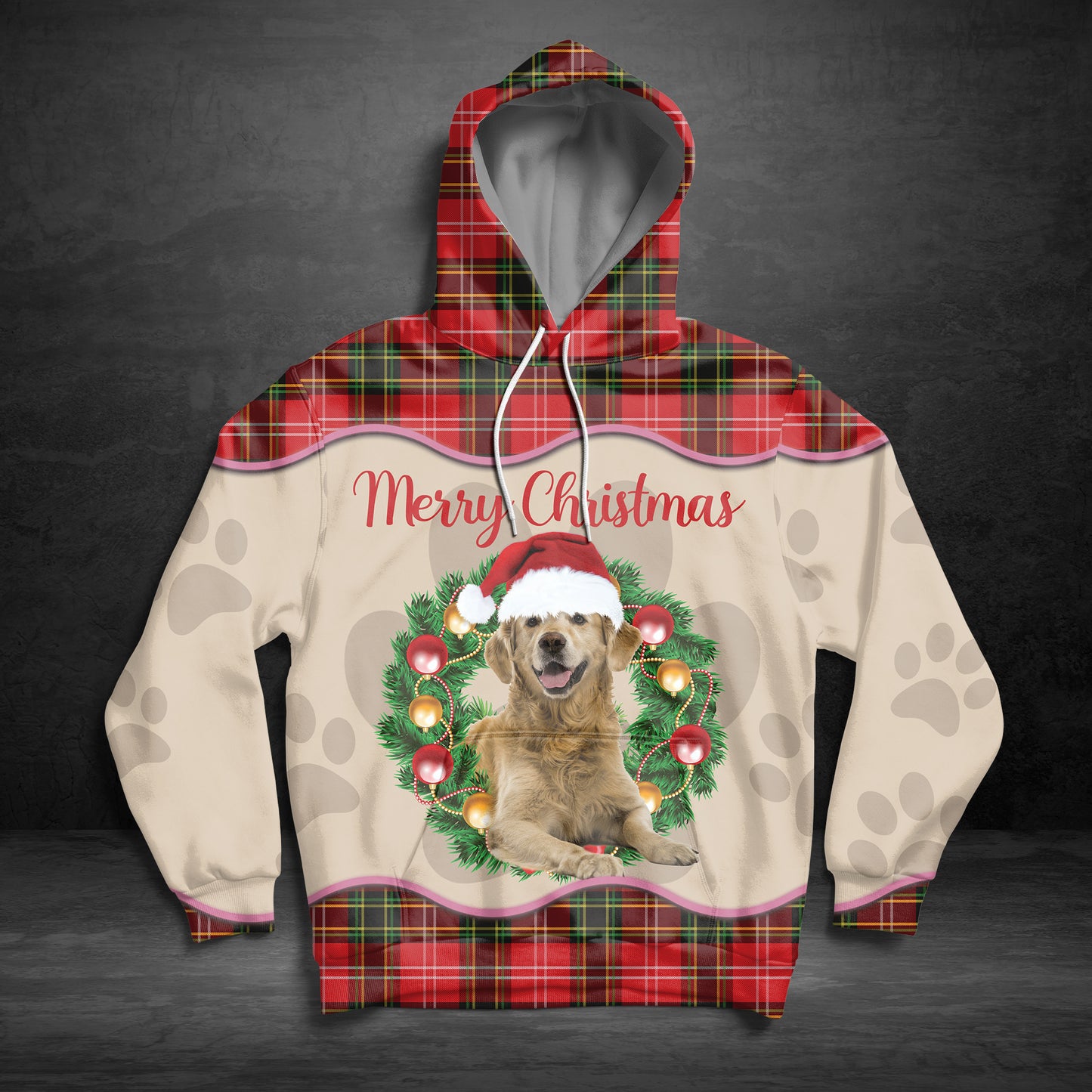 Merry Christmas Golden Retriever G5128 unisex womens & mens, couples matching, friends, dog lover, funny family sublimation 3D hoodie christmas holiday gifts (plus size available)