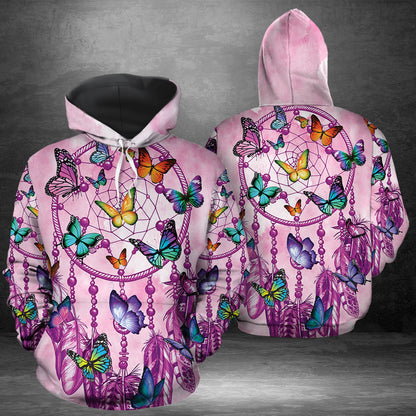 Purple Butterfly Dreamcatcher G5128 unisex womens & mens, couples matching, friends, butterfly lover, funny family sublimation 3D hoodie christmas holiday gifts (plus size available)