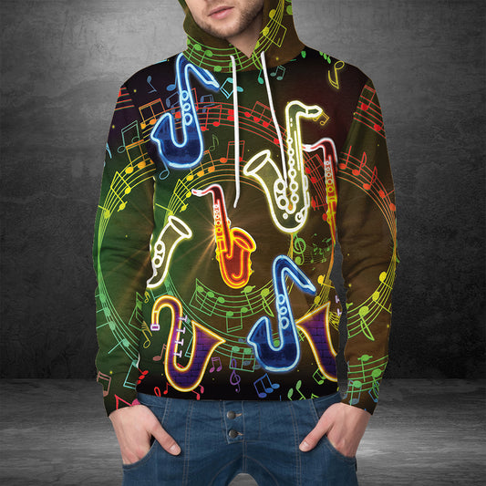 Saxophone Neon Light G51216 - All Over Print Unisex Hoodie unisex womens & mens, couples matching, friends, saxophone lover, funny family hoodie gifts (plus size available)
