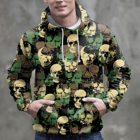Skull Camouflage G5124 unisex womens & mens, couples matching, friends, skull lover, funny family sublimation 3D hoodie christmas holiday gifts (plus size available)