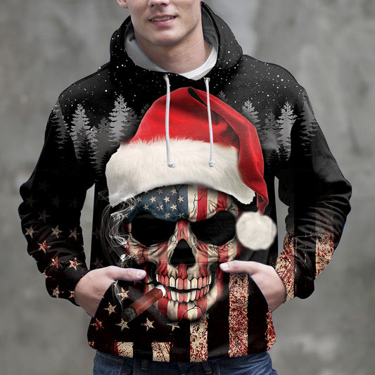 Skull Christmas G51125 unisex womens & mens, couples matching, friends, skull lover, funny family sublimation 3D hoodie christmas holiday gifts (plus size available)