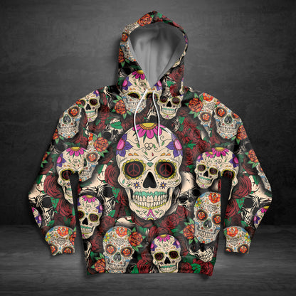 Skull Peace Sign G51120 - All Over Print Unisex Hoodie