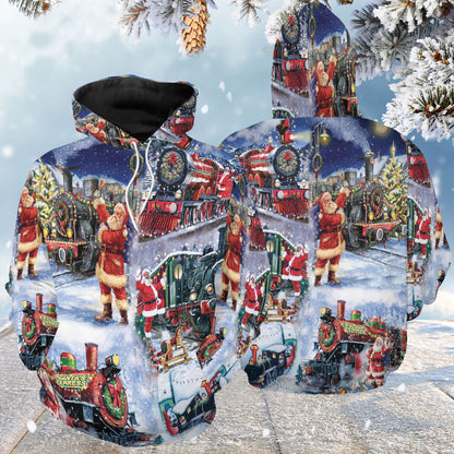 Train To Christmas 2020 G51210 unisex womens & mens, couples matching, friends, funny family sublimation 3D hoodie christmas holiday gifts (plus size available)