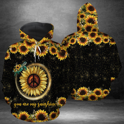 Turtle You Are My Sunshine G5123 unisex womens & mens, couples matching, friends, turtle lover, sea turtle lover, hippie lover funny family sublimation 3D hoodie christmas holiday gifts (plus size available)