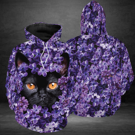 Violet Black Cat G5112 - All Over Print Unisex Hoodie