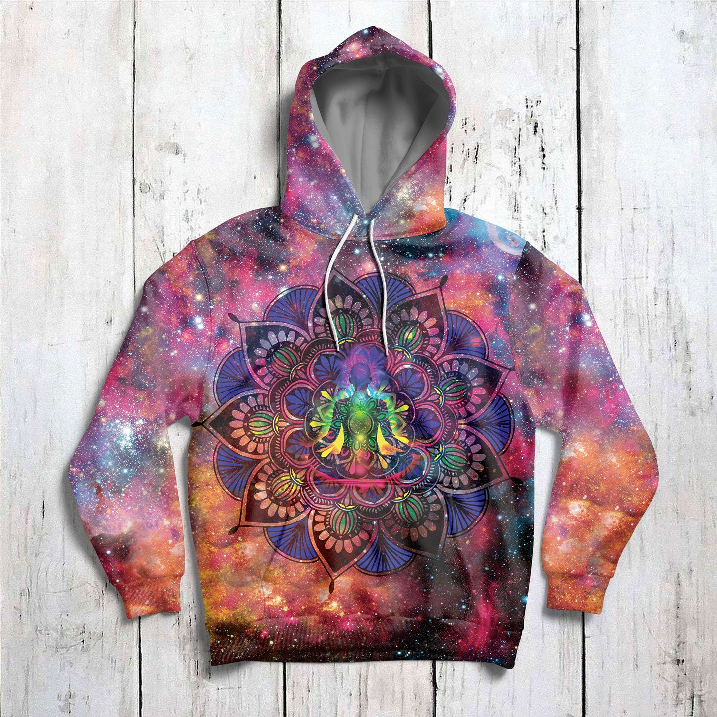 Yoga Mandala Cosmic Light G5127 unisex womens & mens, couples matching, friends, yoga lover, funny family sublimation 3D hoodie christmas holiday gifts (plus size available)
