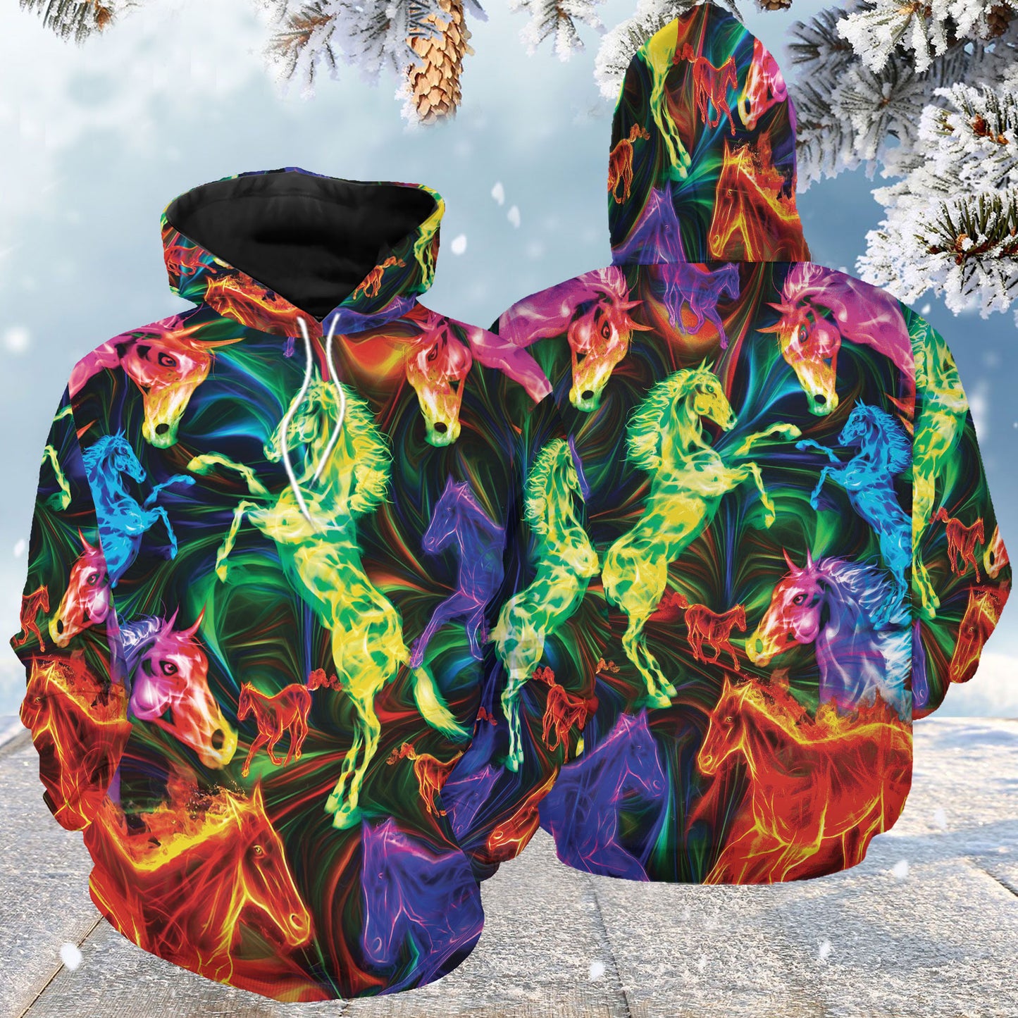 Amazing Horse G51130 unisex womens & mens, couples matching, friends, horse lover, funny family sublimation 3D hoodie christmas holiday gifts (plus size available)