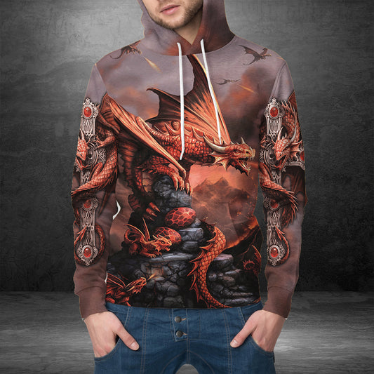 Awesome Fire Dragon G51113 - All Over Print Unisex Hoodie